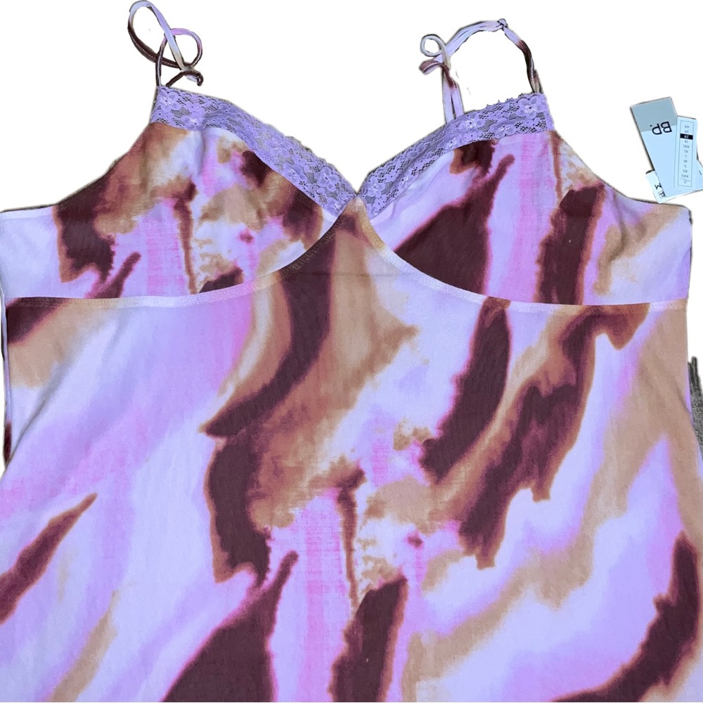 Bp slip dress nwt lettuce hem lavender mesh and lined dress size 2xl - Picture 4 of 6